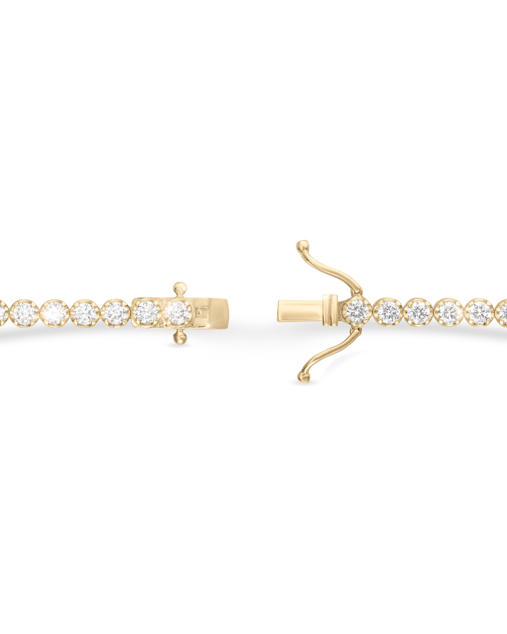 3.48ct Crown Set Tennis Bracelet - 18ct Yellow Gold - Image 8