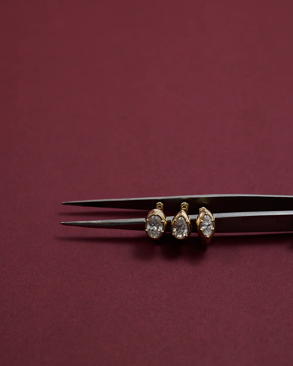 Cleo Pear Diamond Huggies - Image 10