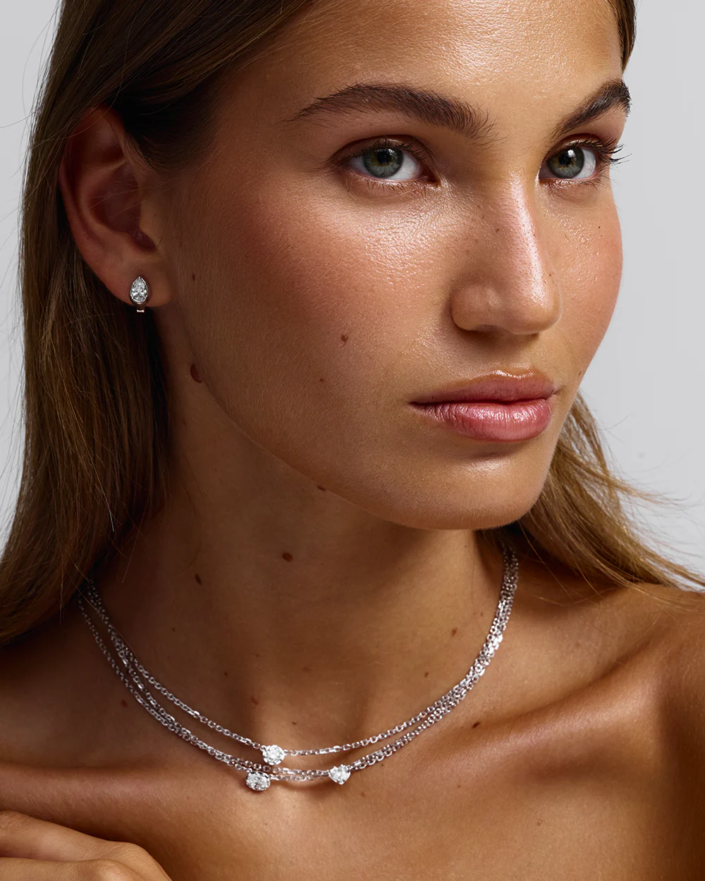 Cleo Pear Diamond Huggies - Image 14