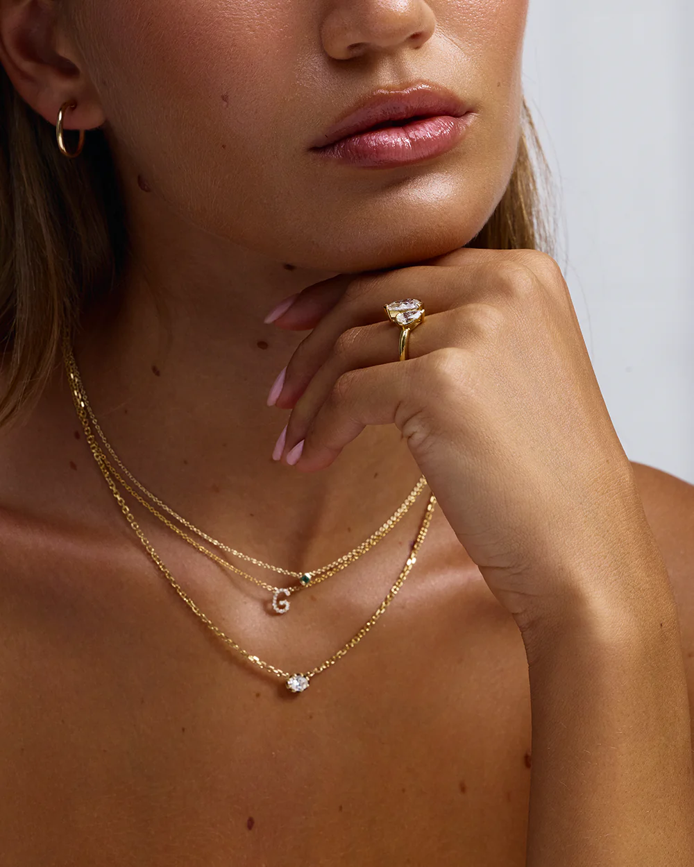 Diamond Initial Necklace - Image 7