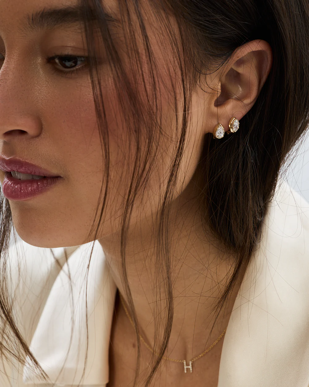 Diamond Initial Necklace - Image 8