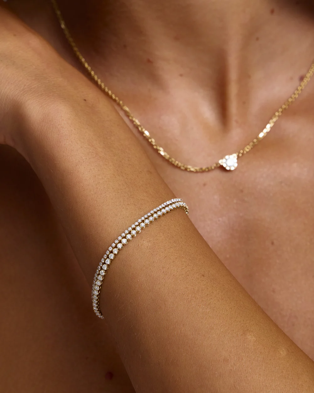Petite Natural Diamond Tennis Bracelet - Image 4